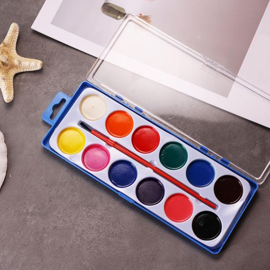 Набор акварельных красок в коробке для детей, смываемые акварельные краски с кисточкой, набор акварельных красок для начинающих, для путешествий, занятий, экскурсий