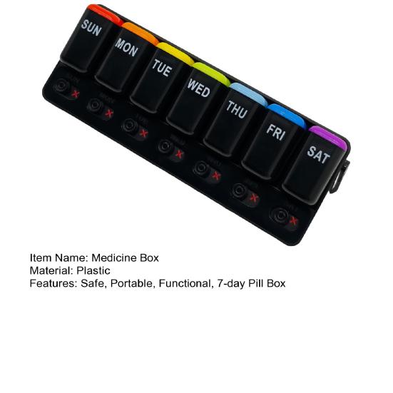 Органайзер для таблеток на 7 дней, дорожный контейнер для таблеток, ежедневная таблетница