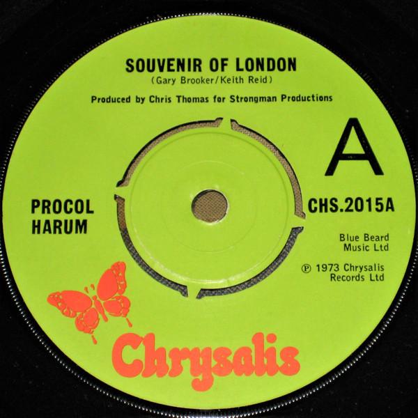 7-дюймовая пластинка PROCOL HARUM Souvenir Of London CHS2015 Chrysalis 1973 UK Rock Б/у