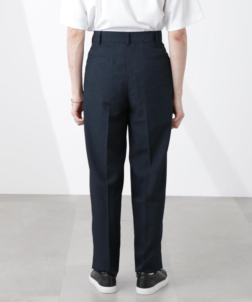 Брюки Nano Universe Tech Linen Relaxed Tuck Tapered, мужские, размер M, 023, угольный, 672-5127217