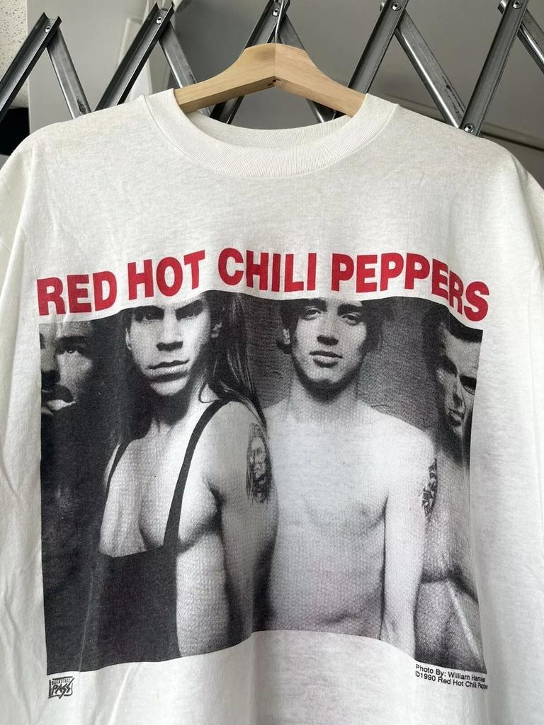 Rare 1990 Red Hot Chili Peppers Band Classic Style Unisex Remake T shirt S-5XL