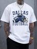 Графическая футболка Dallas Football - Повседневная с круглым вырезом