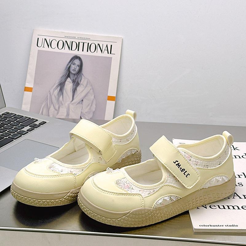 - Floral Velcro Hollow Board Shoes Ugly Cute Summer New Niche Low-top Sports Lazy Shoes