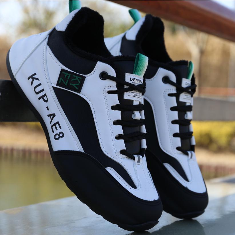 Бренд 2025 Мужские водонепроницаемые кожаные кроссовки - Универсальная повседневная обувь для путешествий на весну и осень