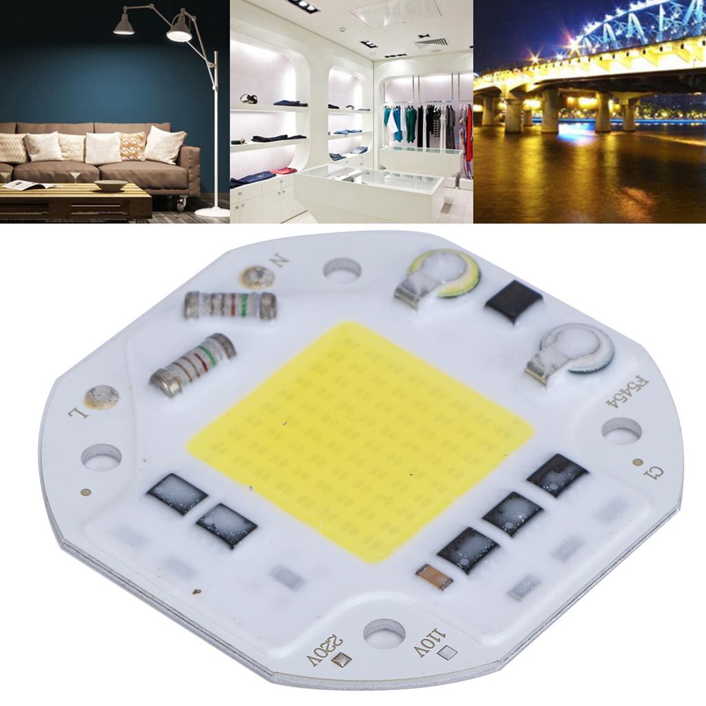 AC220V 50W Integrated Chip Light Source High Bright COB Bead Bulb Warm White