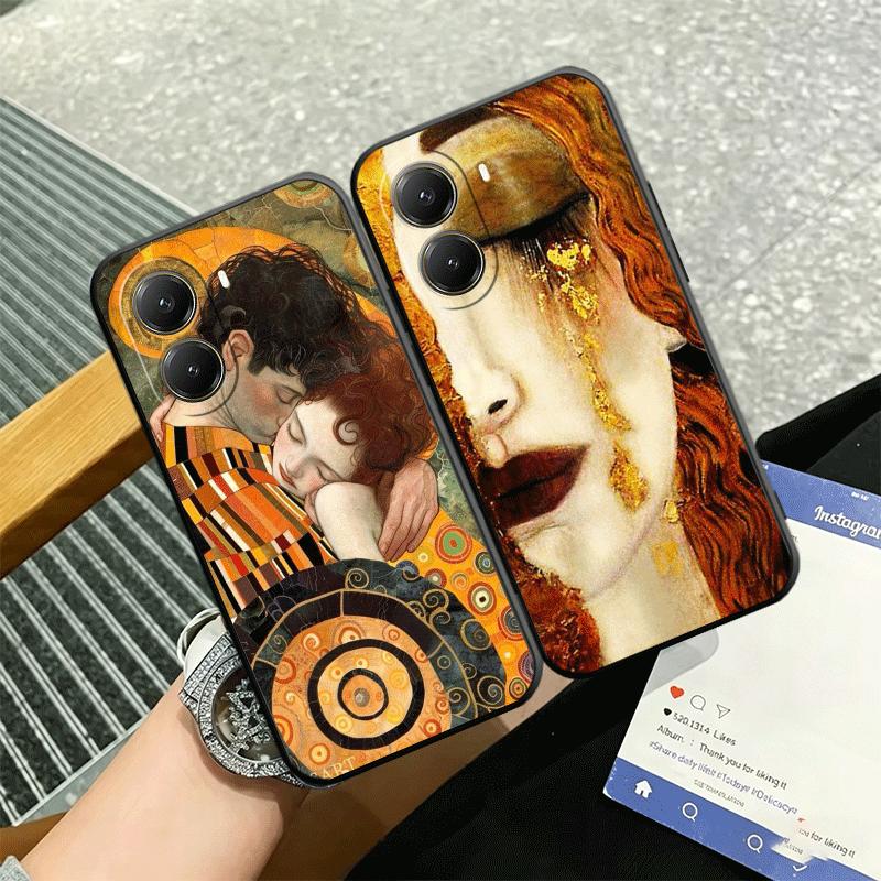 Поцелуй Густава Климта Мягкий чехол для телефона для Xiaomi Poco X5 X6 X7 X8 Pro Max X3 F7 F8 Ultra M8 M7 M6 M5 Redmi 15 15C 14C 13C 12C