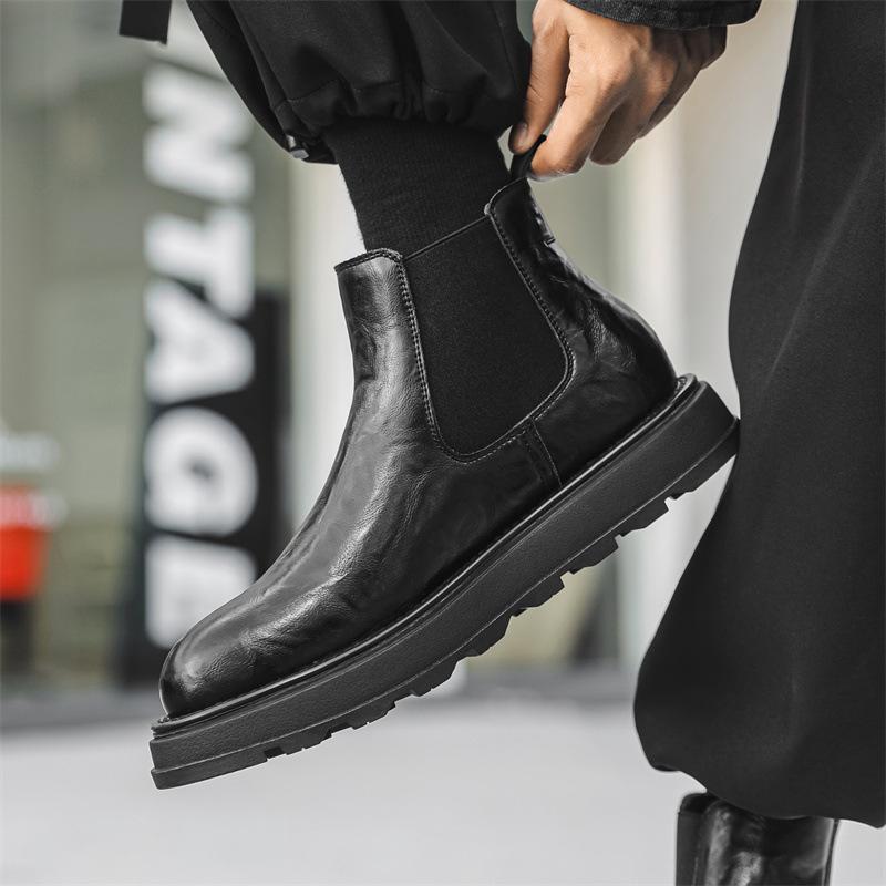 Мужские ботинки Мартин в британском стиле, новые, универсальные, с высоким верхом, кожаные туфли на платформе, рабочие ботинки 23321-J