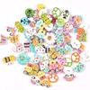 50Pcs 1-2Cm Mixed Mini Wood Animal Buttons Handmake Scrapbooking Crafts Sewing Clothing Accessories Cartoon Dog Cat Painted