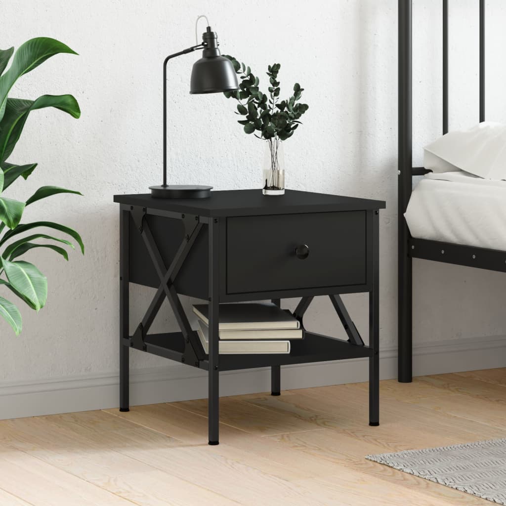 Nightstand Black 40x42x45 cm Particleboard