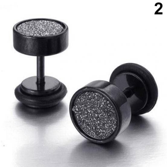 Мужские 8 мм 316L нержавеющая сталь штанга панк готика круглые серьги-гвоздики AVE