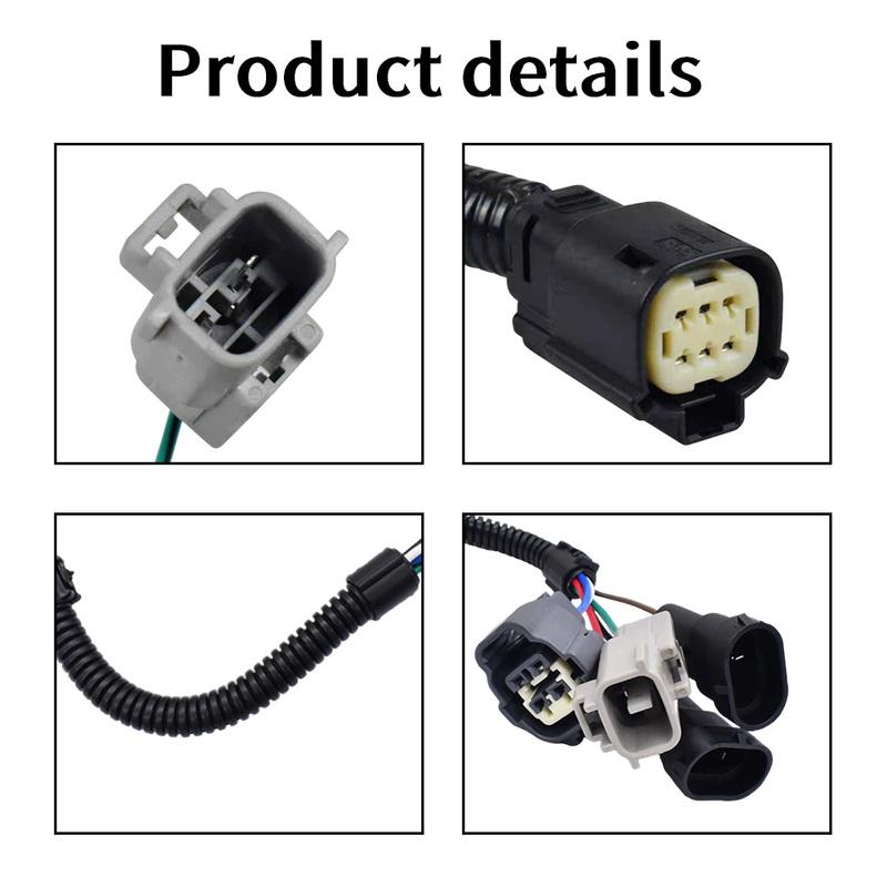 1 Pair Black Headlight Conversion P-N-P Wire Harness Adapters for Toyota Tacoma 2016-2023 Compatible Vehicle Fit