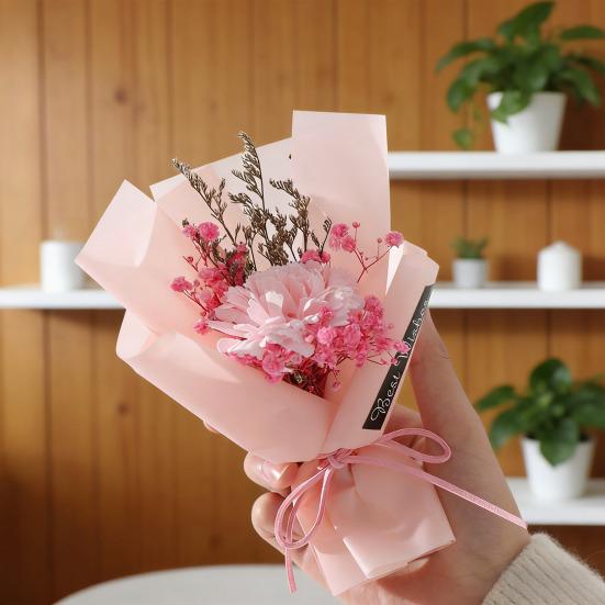 Мини-букет из искусственных мыльных цветов, композиция из искусственных гвоздик/подсолнухов и гипсофилы, подарки на День святого Валентина для женщин, лучшей подруги, девушки