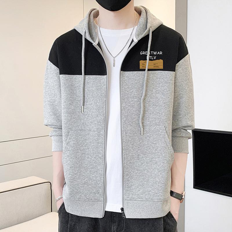 Кардиган с капюшоном, свитер, куртка, мужская осенняя американская свободная верхняя одежда, мужская повседневная куртка в тон цвета