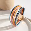 Colorful Bohemian Multi Layered Leather Wristband Jewelry Accessories Unisex Bracelet