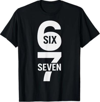 Забавный дизайн мема Six Seven 6 7 Футболка 6 7