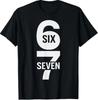 Забавный дизайн мема Six Seven 6 7 Футболка 6 7
