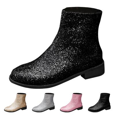 Женские теплые осенне-зимние ботинки однотонные повседневные и стильные