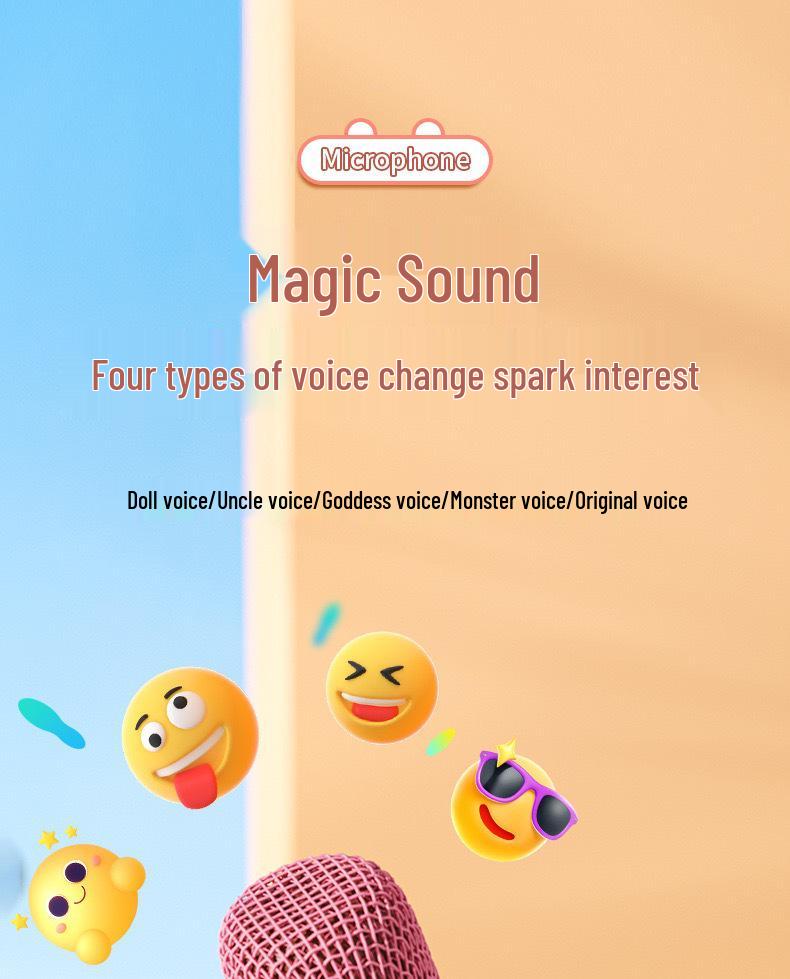 Wireless Kids' Karaoke Microphone & Speaker: Echo, Singing, & Early Education Toy for Little Girls