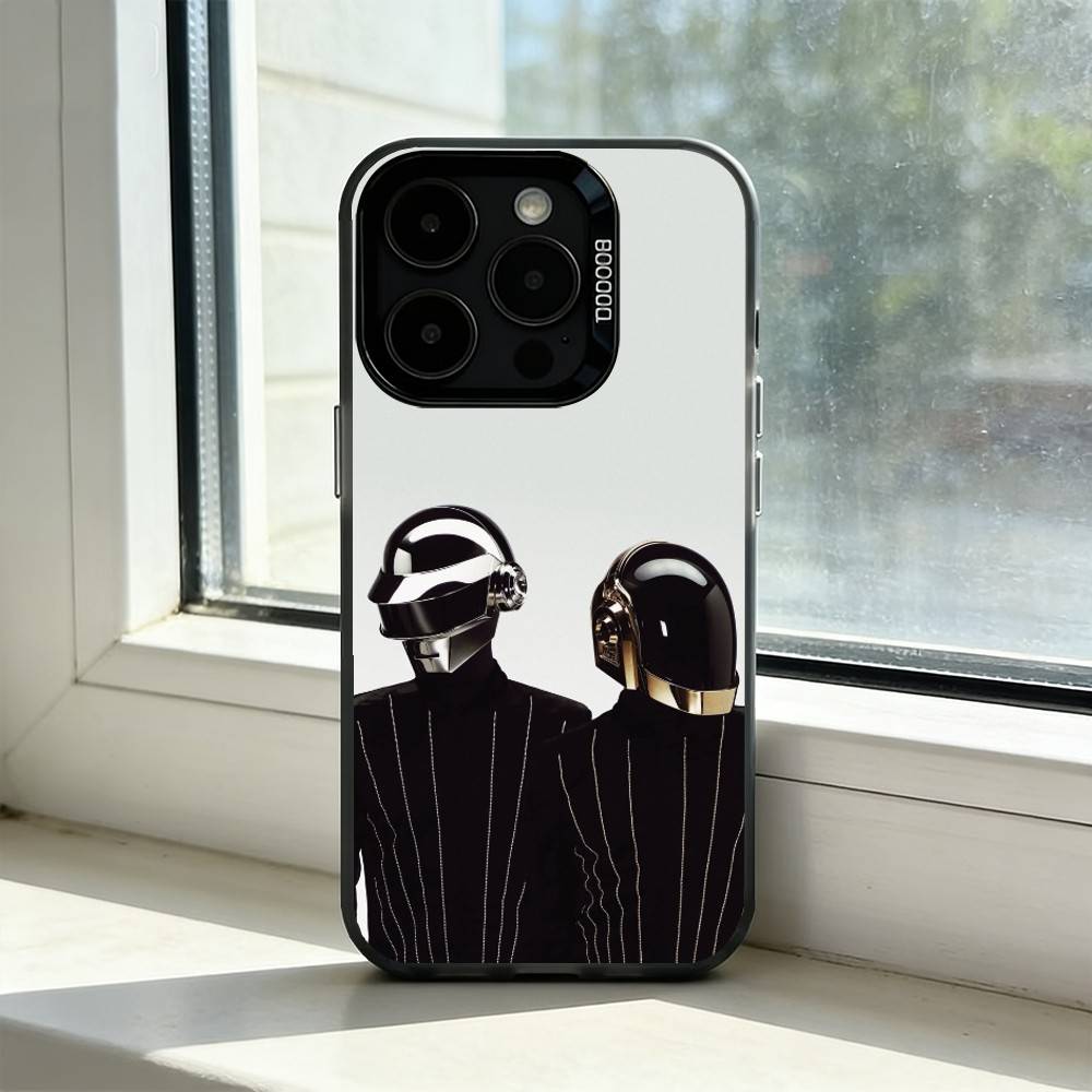 Электронный чехол для телефона Daft Punk для iPhone 17,16,15,14,13,12,11 Plus,Pro Max,XS,Красочный Серебряный чехол для телефона Funda Cover