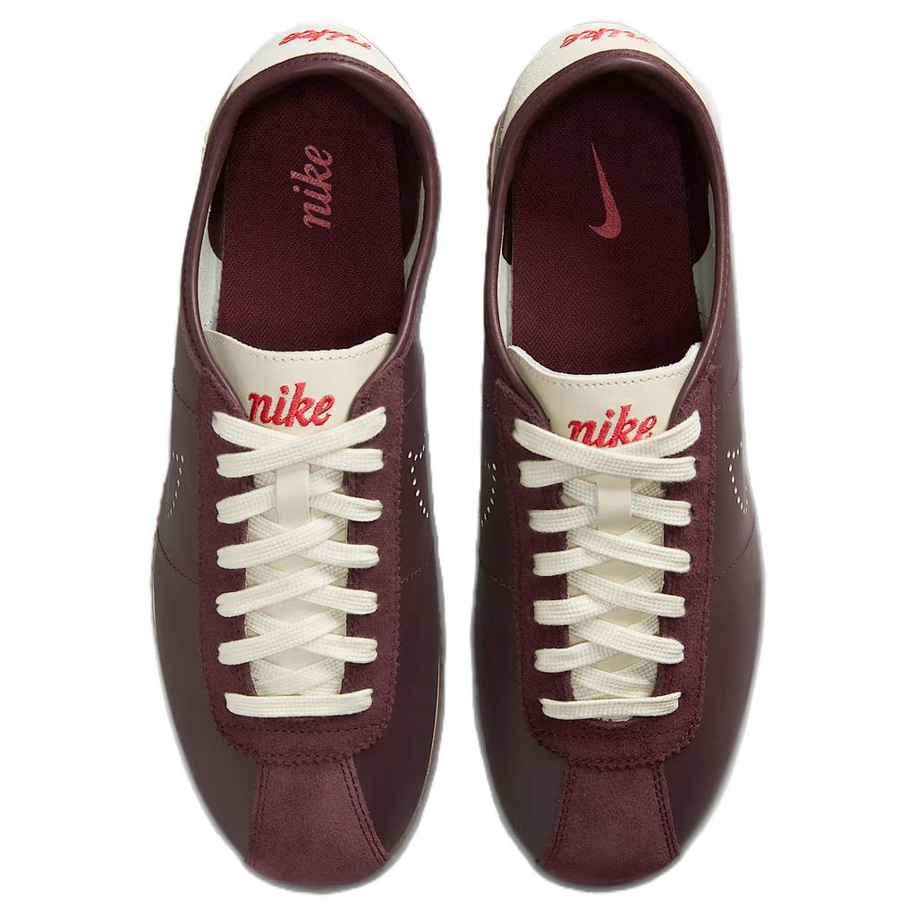 Nike Cortez Abrasion Resistant Low Top Casual Shoes Women's Burgundy Sneakers HQ1841-601