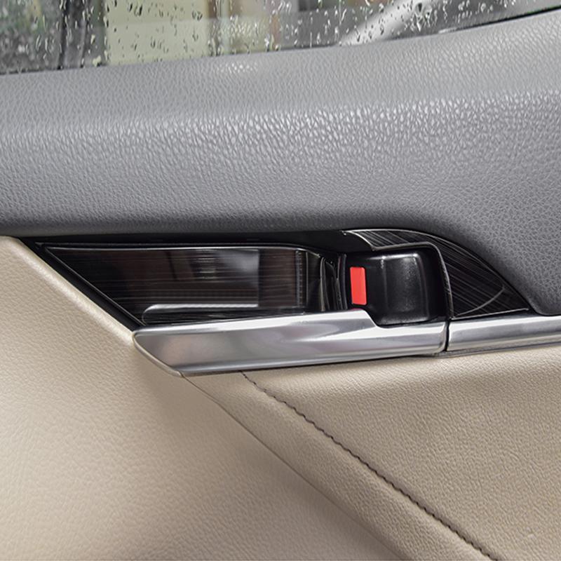 Для Toyota Camry 70 XV70 2018-2021 2022 2023 нержавеющая сталь автомобильная внутренняя дверная чаша отделка рамка крышка чехол наклейки украшения аксессуары