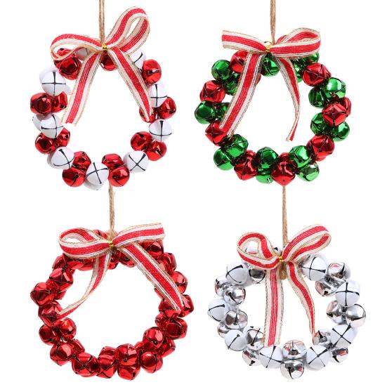 Колокольчики Венок Украшения Маленькие 8 Дюймов Рождественские Четкий Звук Колокольчики