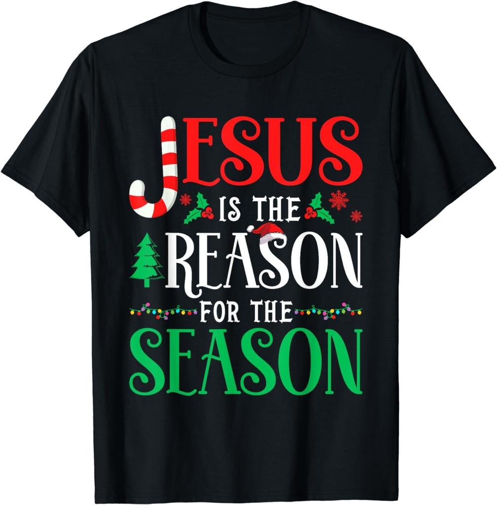 NEW LIMITED! Jesus is the Reason for the Season Christmas Xmas Tee - MADE IN USA
