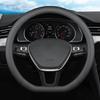 XHRING D-образный чехол на руль автомобиля для Volkswagen VW Atlas Tiguan ID.4 Taos Passat Golf Jetta Beetle Polo GTI CC Touareg SE SEL R-Line S Cross