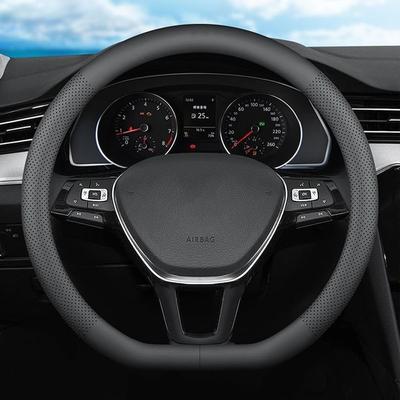 XHRING D-образный чехол на руль автомобиля для Volkswagen VW Atlas Tiguan ID.4 Taos Passat Golf Jetta Beetle Polo GTI CC Touareg SE SEL R-Line S Cross
