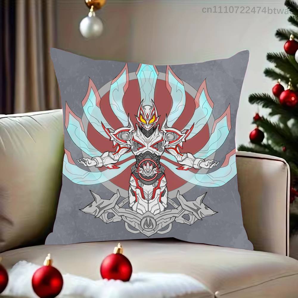 KKamen Rider GGeats Pillow Case For Sofa Bedroom Living Room Plush Cushion Cover Decorations and Protector