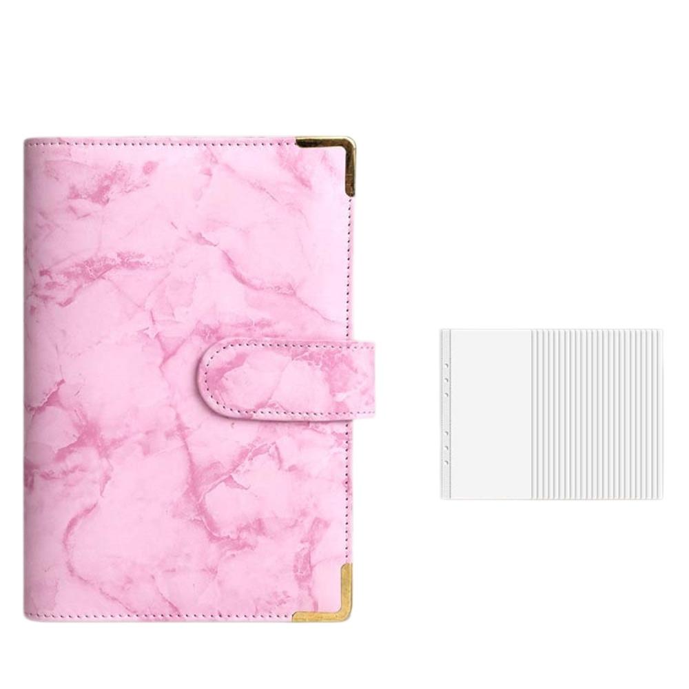 Faux Leather Savings Challenges Book Marbling/Leopard Print Mini Budget Binder Save Money