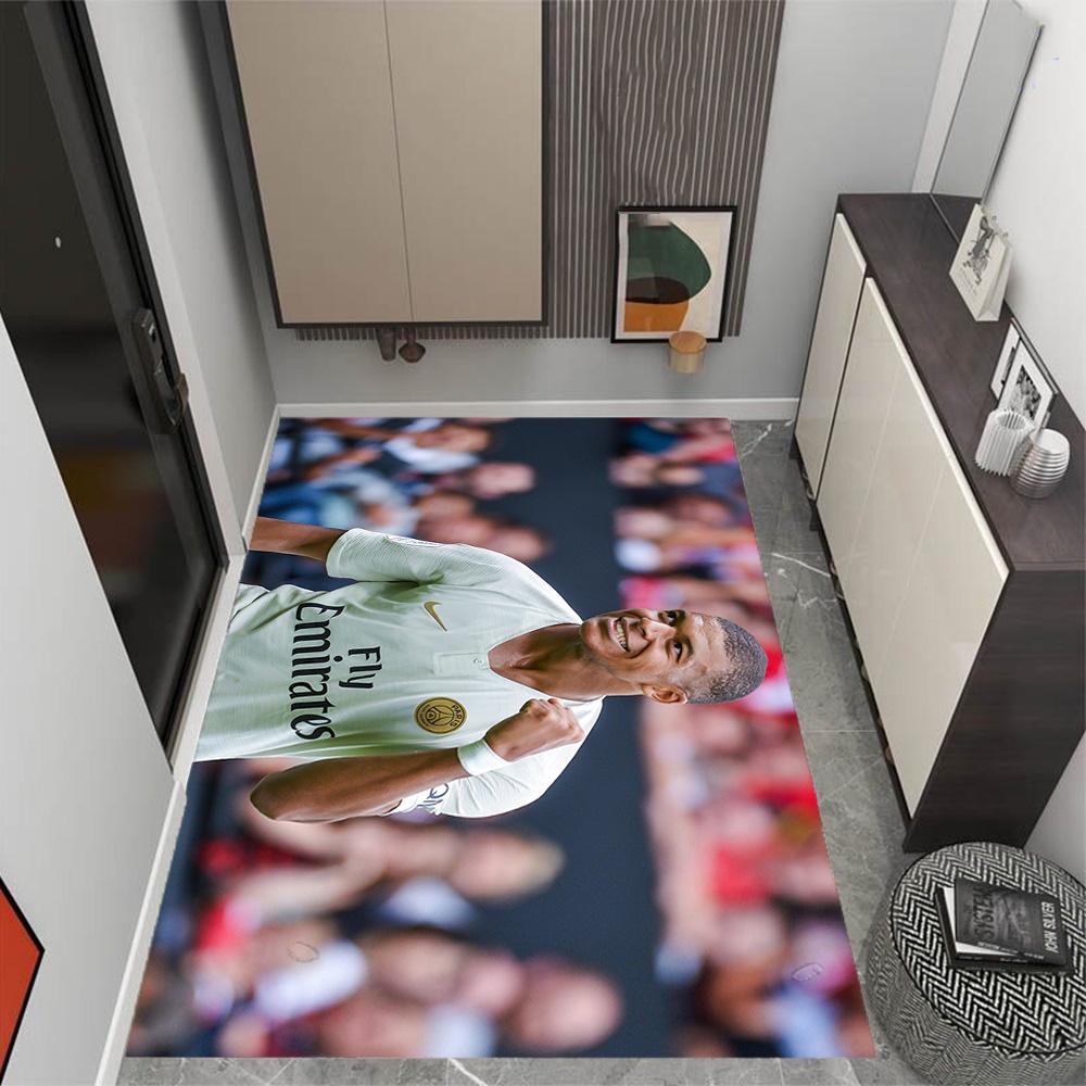 Kylian Mbappé Celebration Area Rug Suitable for Hallway Balcony Bedrooms Outdoor Antislip Carpet Decorate Offices