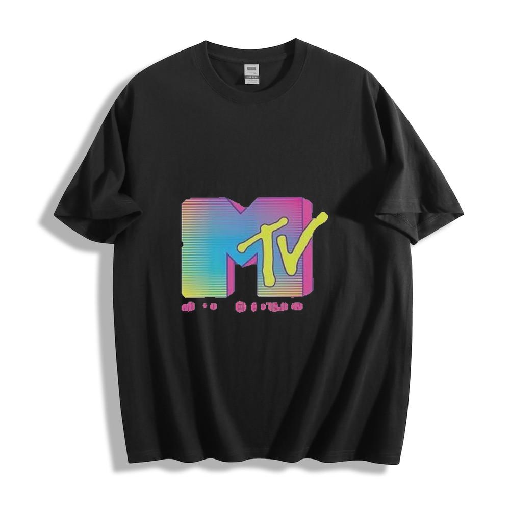 Унисекс Футболка с графическим принтом MTV Retro Logo Винтажная футболка музыкального канала Унисекс