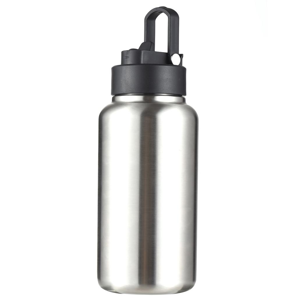 1050ml Stainless Steel Water Bottle Leak Proof Sports Bottle with Straw Lid for Outdoor Camping