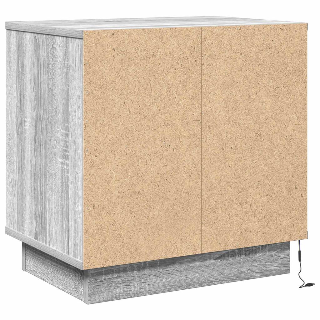 Nightstand 2 pcs Grey 50 x 34.5 x 50 cm Engineered Wood