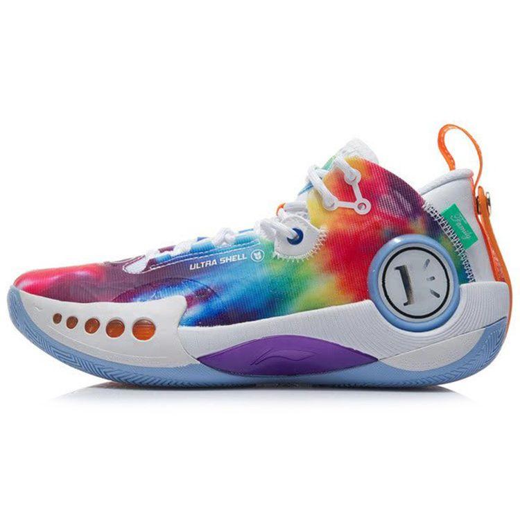 Li-Ning Wade Shadow 3 Rainbow Men Sneakers Multi-Color Purple New-Lakers-Yellow ABPR049-8