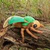 ZHONGXIN MADE Realistic Green Spiny Moth Plush Toy Soft and Unique Insect Plush Toy Design! -