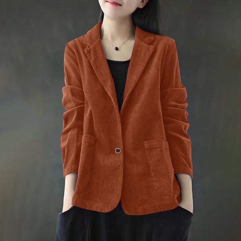 ZANZEA Женский повседневный тонкий кардиган с длинным рукавом и отложным воротником, верхняя одежда