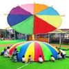 Парашютная игрушка для детей, Радужный парашют-палатка с ручкой для детей, Игрушка для совместных игр детей и детских площадок