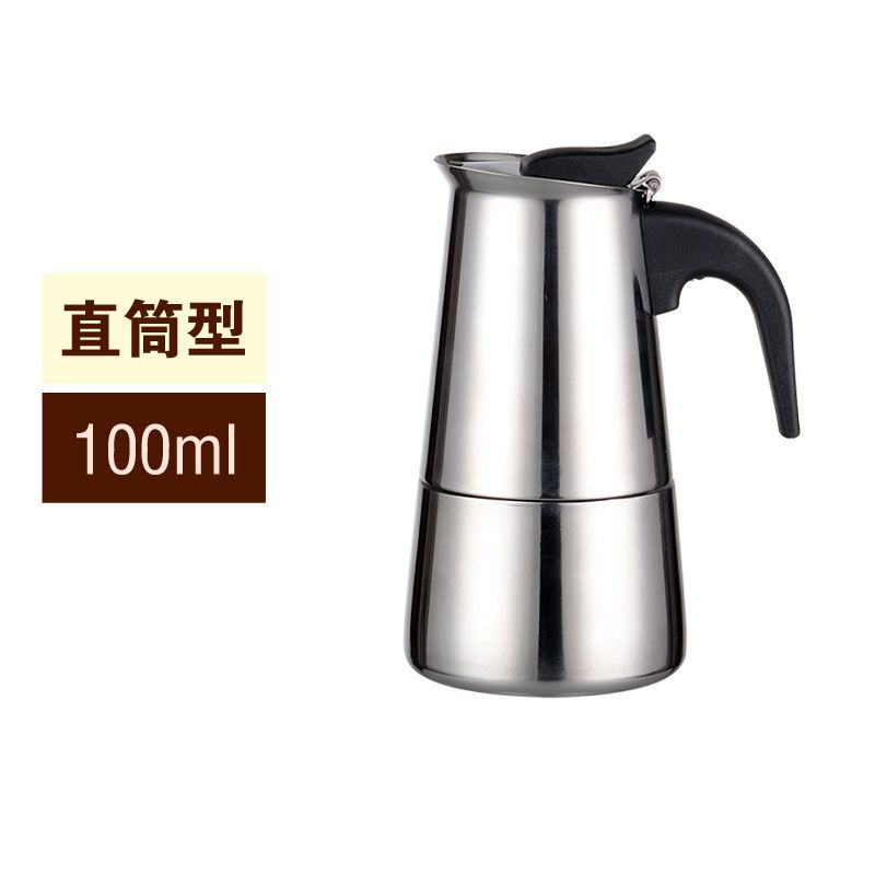 Stove Top Moka Coffee Pot 100/200/300/450ml Stainless Steel Filter Italian Espresso Coffee Maker Percolator Tool Mocha Cafetiere