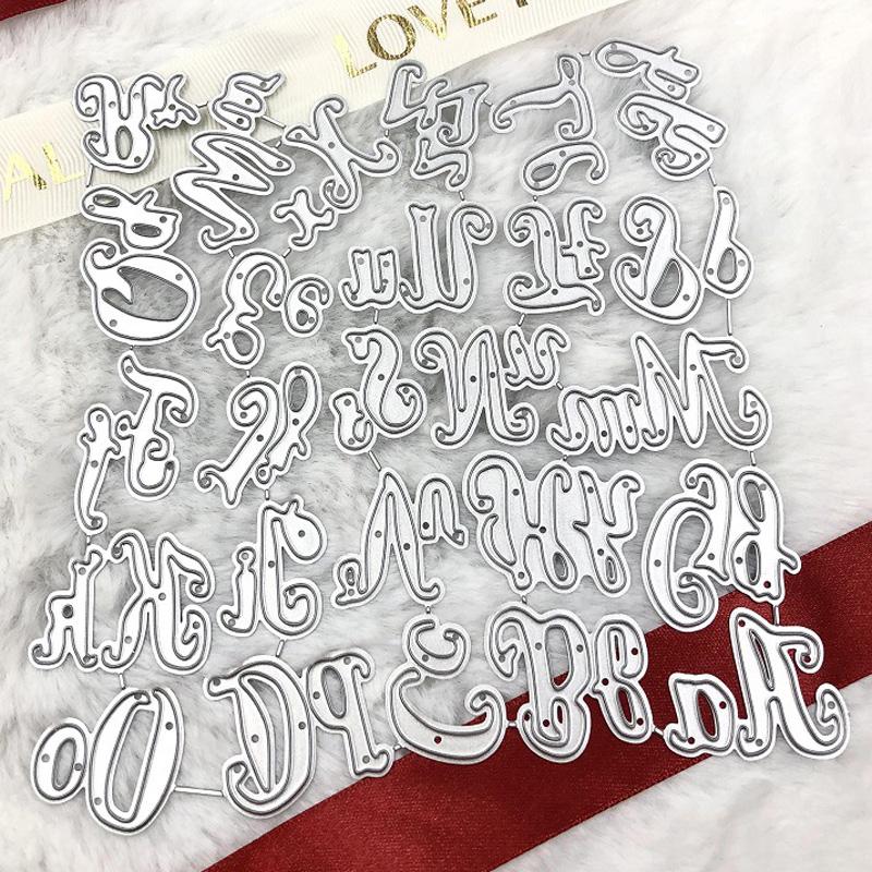 Alphabet Collection Design Style English Metal Cutting Die Stencil For Diy Scrapbooking Album Photo Embossing Paper Card Craft Decor