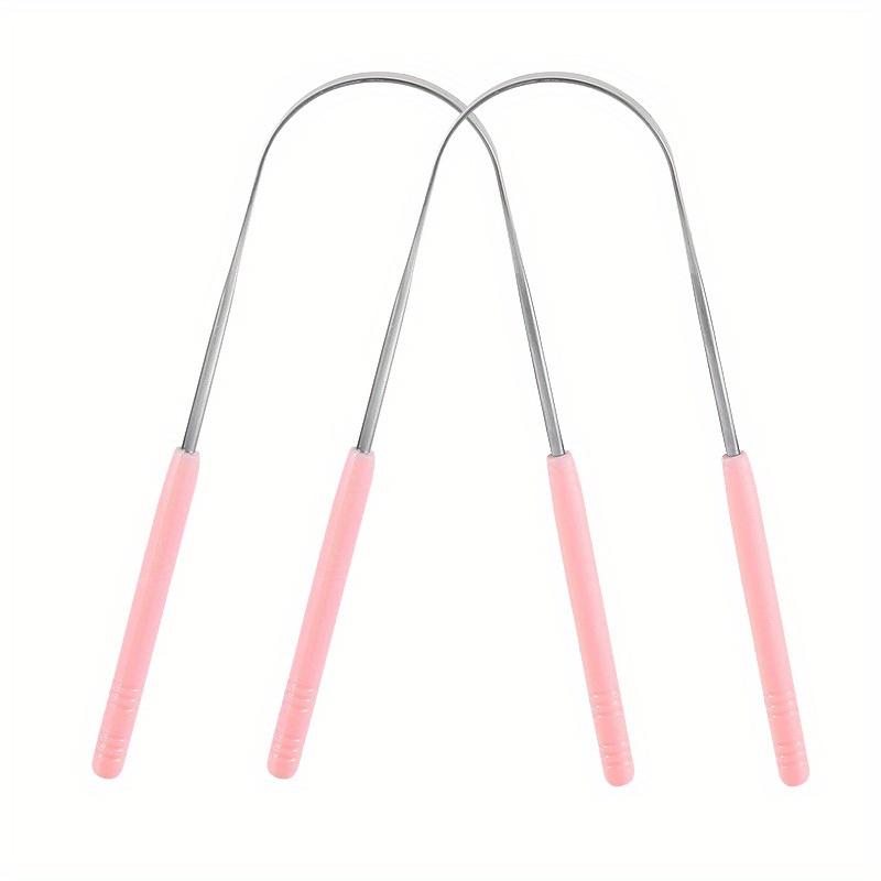 1/2Pcs Stainless Steel Tongue Cleaning,Effective Oral Care With Tongue Scraper, Brush, Clearing Tool  For Bad Breath Reduction