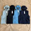 Mens Loose Fit Hooded Puffer Vest With Removable Goggles Casual Winter Outdoor Streetwear