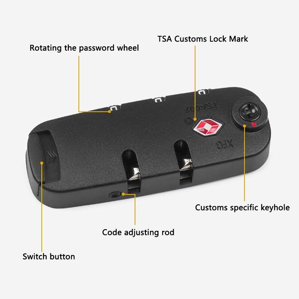 Bag Lock Customs Password Lock TSA Suitcase Luggage Coded Lock  Luggage Accessories