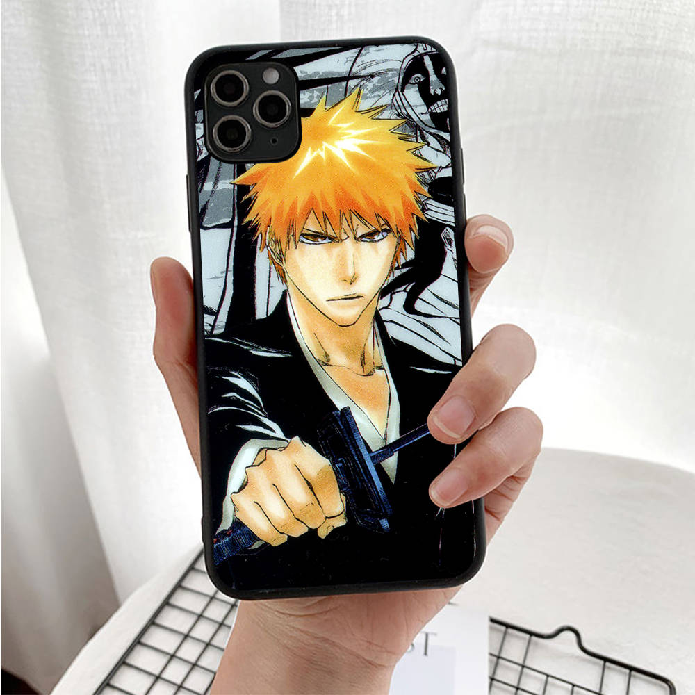 Чехол для iPhone 16 15 Plus 14 13 12 11 Pro 8 7 6S 6 SE 5S X XR XS Max Realme C30 C33 C31 9I Black Sofe Cover WI56 Anime Bleach