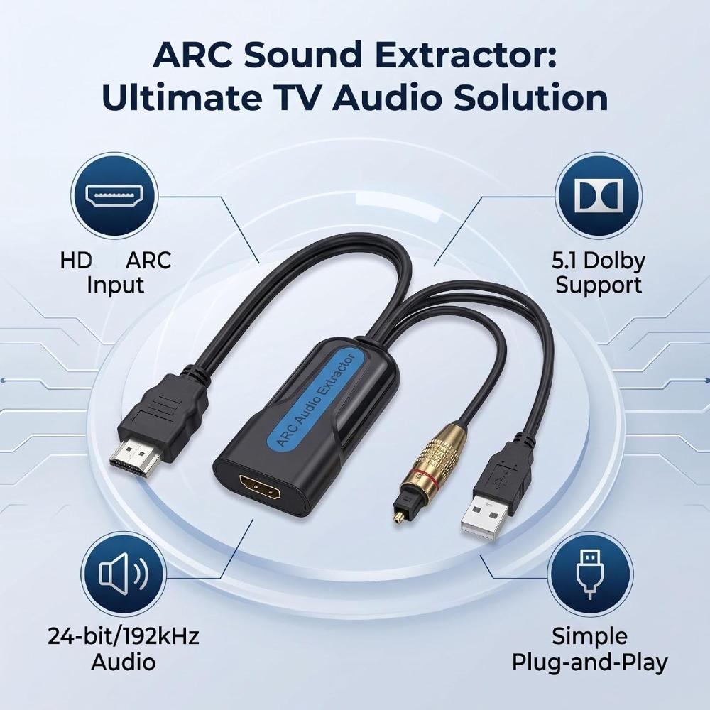 5.1 Digital Audio Digital Audio Converter Optical Output ARC Sound Adapter  Amplifier