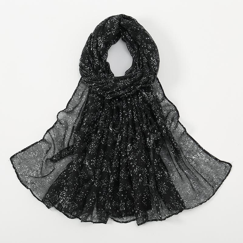 New Printed Muslim Hijab Scarf For Women Cotton Viscose Floral Scarf Shawls Muslim Headscarf Wraps Foulard Headband Turbans