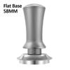 51/53/58mm Coffee Tamper Stainless Steel Coffee Powder Constant Press Hammer with Scale Flat/Thread Base Espresso Accessories