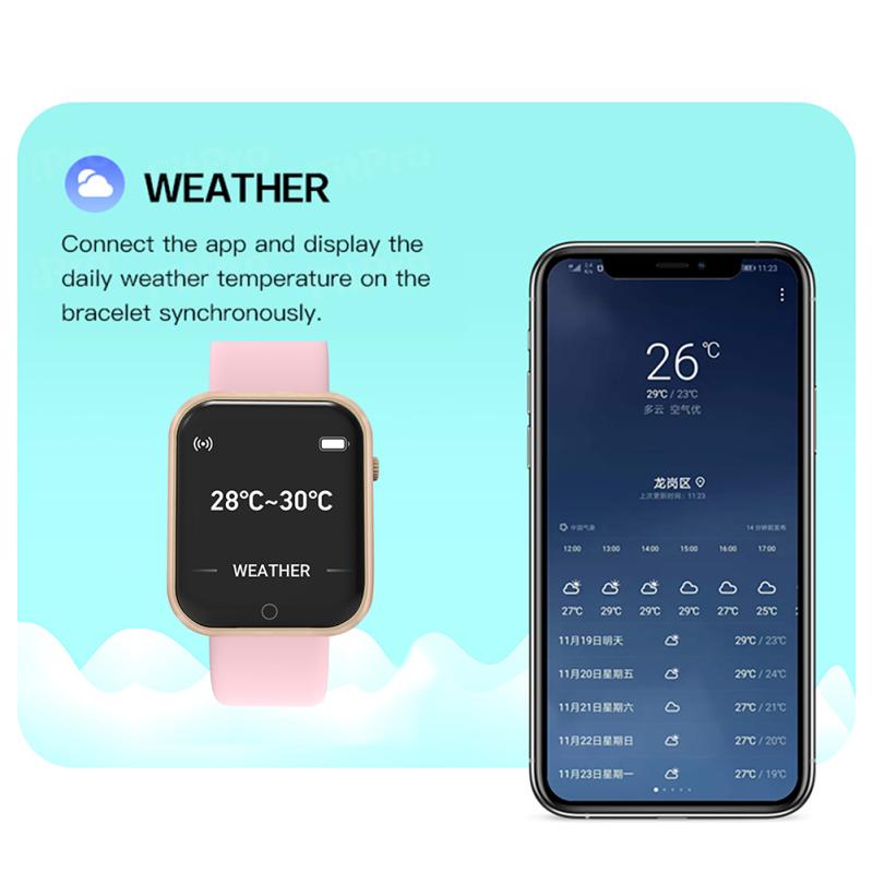 Смарт-часы Спортивное обнаружение сердечного ритма Мониторинг артериального давления Bluetooth-совместимый шагомер