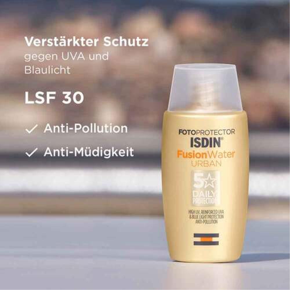 ISDIN Фотопротектор Fusion Water Urban Sun Cream SPF 30, 50 мл